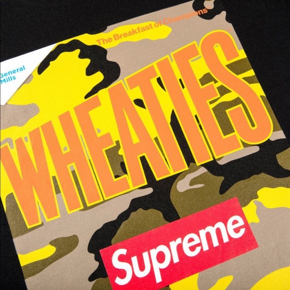 Supreme x Wheaties Tee - Black - Picture 2 of 2